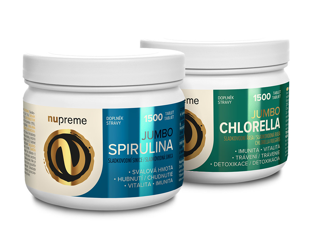 Nupreme BALÍČEK Spirulina+Chlorella Jumbo Typ produktu: Vegan