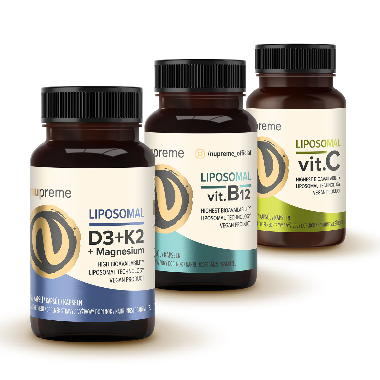 Liposomal Vit. C+Vit. B12+D3/K2 NUPREME Typ produktu: Vitamíny a minerály