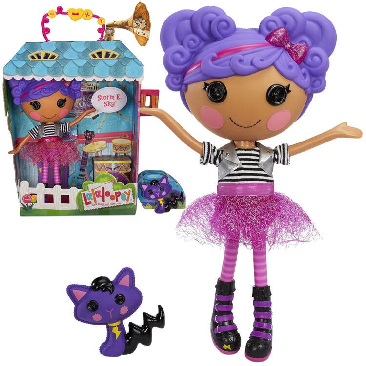 mamido Panenka Lalaloopsy Storm E Sky 33 cm s kočičkou