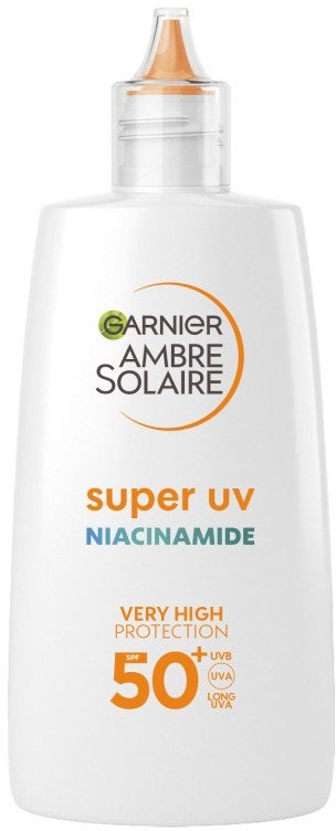 Garnier Ambre Solaire super UV denní fluid proti nedokonalostem s niacinamidem a SPF 50+, 40 ml