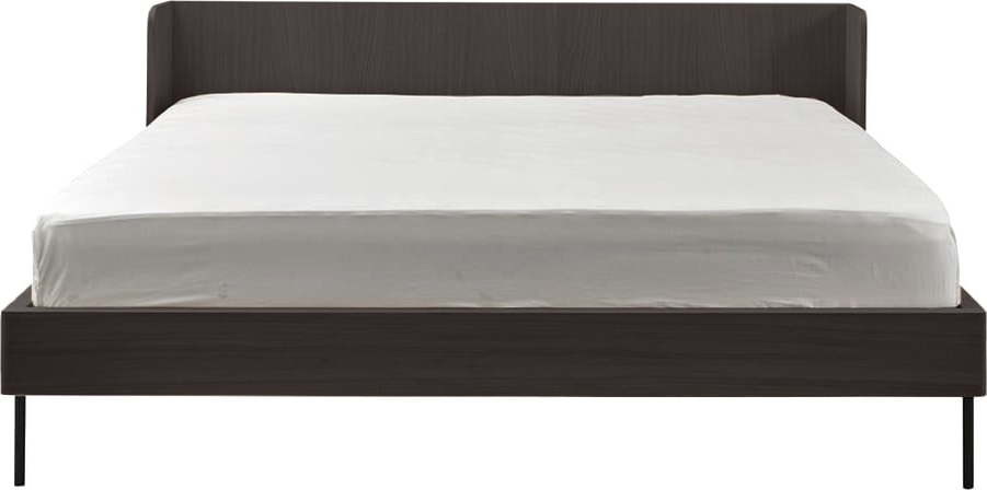 Černá dvoulůžková postel v dekoru dubu 160x200 cm Wrap – Bonami Selection