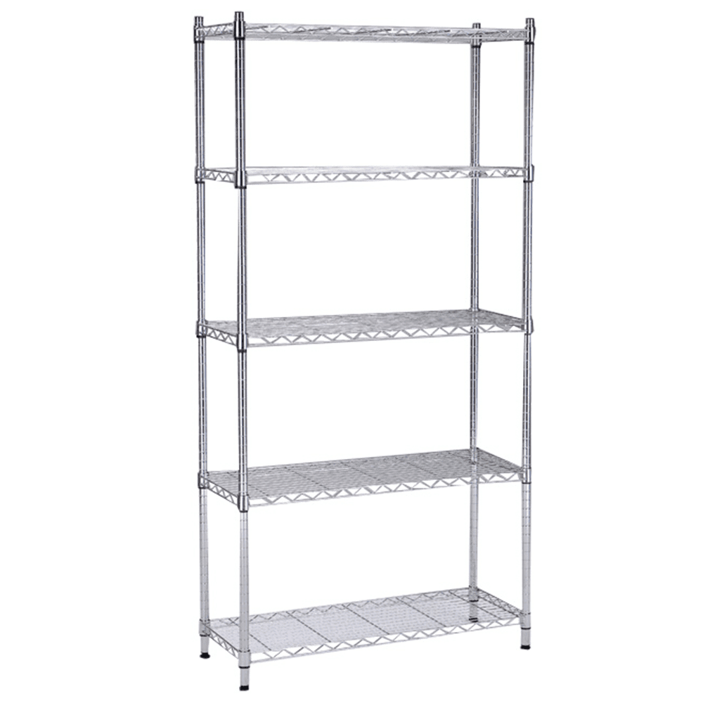 KONDELA Regál, 5-policový, chróm, JUVEN