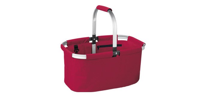 Nákupný košík skladací SHOP! , červená