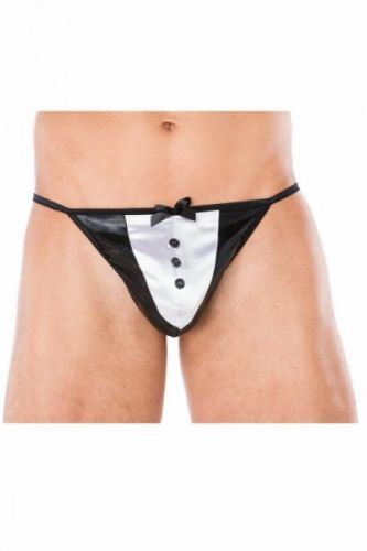 Andalea Waiter Pánská tanga L/XL černo-bílá