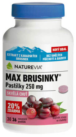 Swiss NatureVia Max brusinky pastilky tbl.30+6