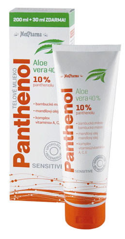 MEDPHARMA Panthenol 10% Sensitive tělové mléko 200+30 ml ZDARMA