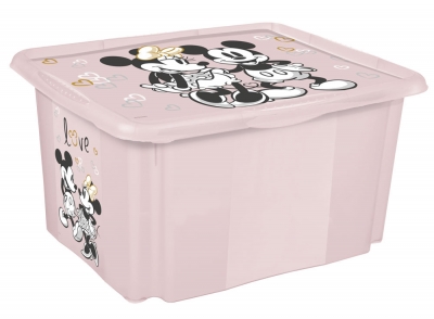 Keeeper Box na hračky Minnie Mouse love 45 l, růžový/pudrový