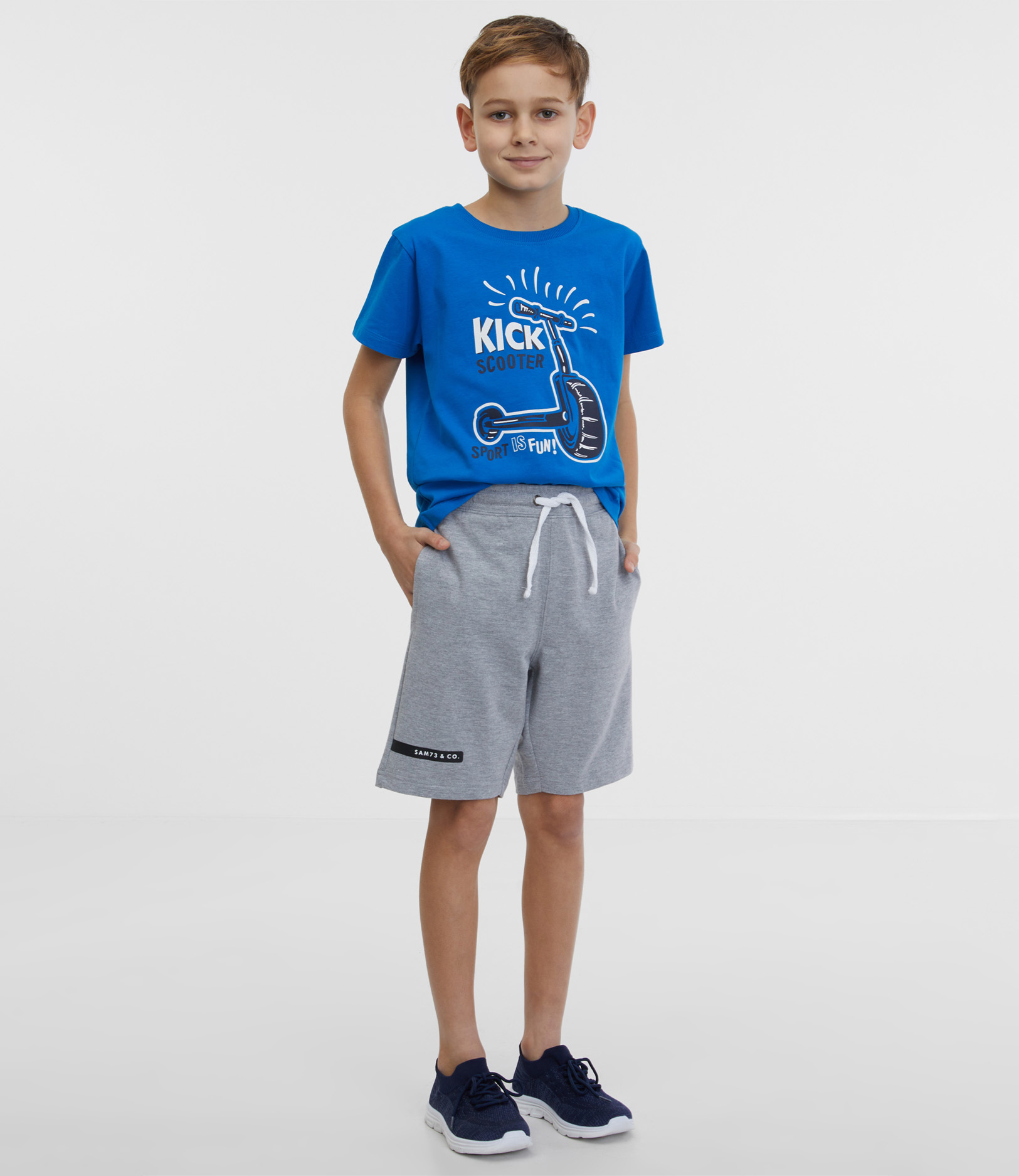 SAM 73 Chlapecké šortky FLOP Šedá 128