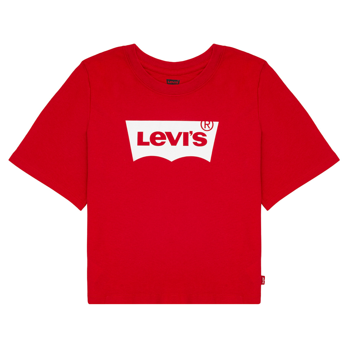 Levis  LIGHT BRIGHT CROPPED TEE  Červená