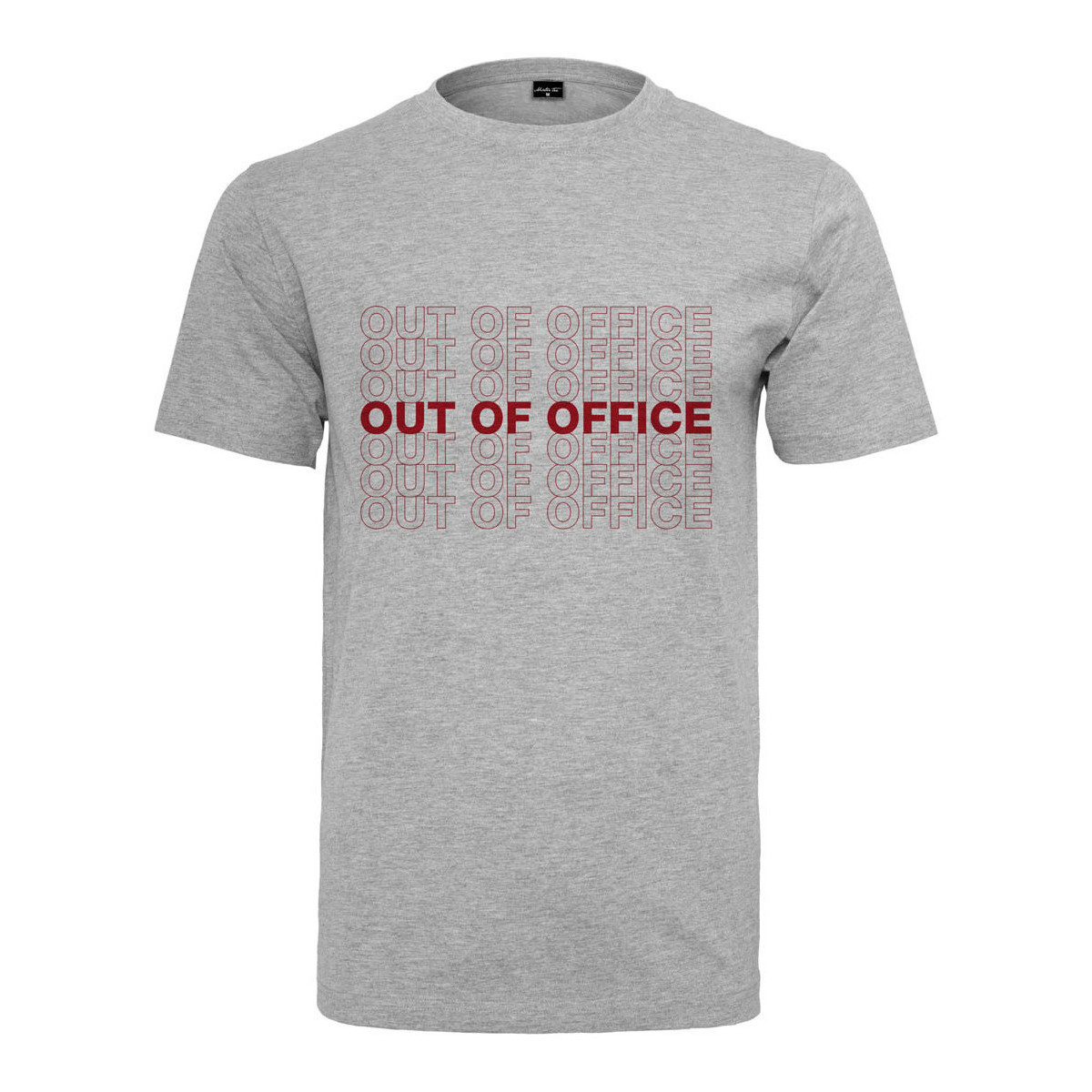 Mister Tee  Pánské tričko s nápisem Out Of Office šedé  Šedá