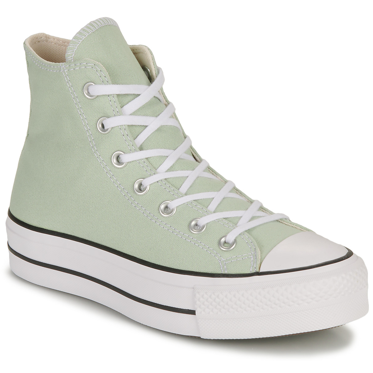 Converse  CHUCK TAYLOR ALL STAR LIFT PLATFORM SEASONAL COLOR-SUMMIT SAGE/W  Zelená