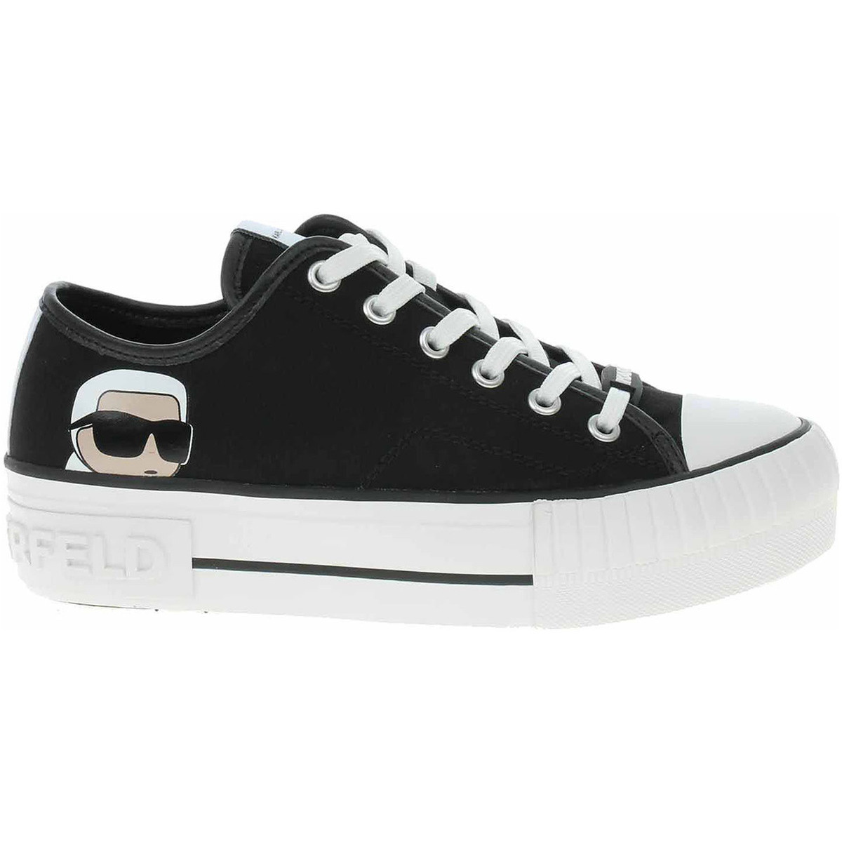 Karl Lagerfeld  Dámská obuv  KL60410N 900 Black Canvas  Černá