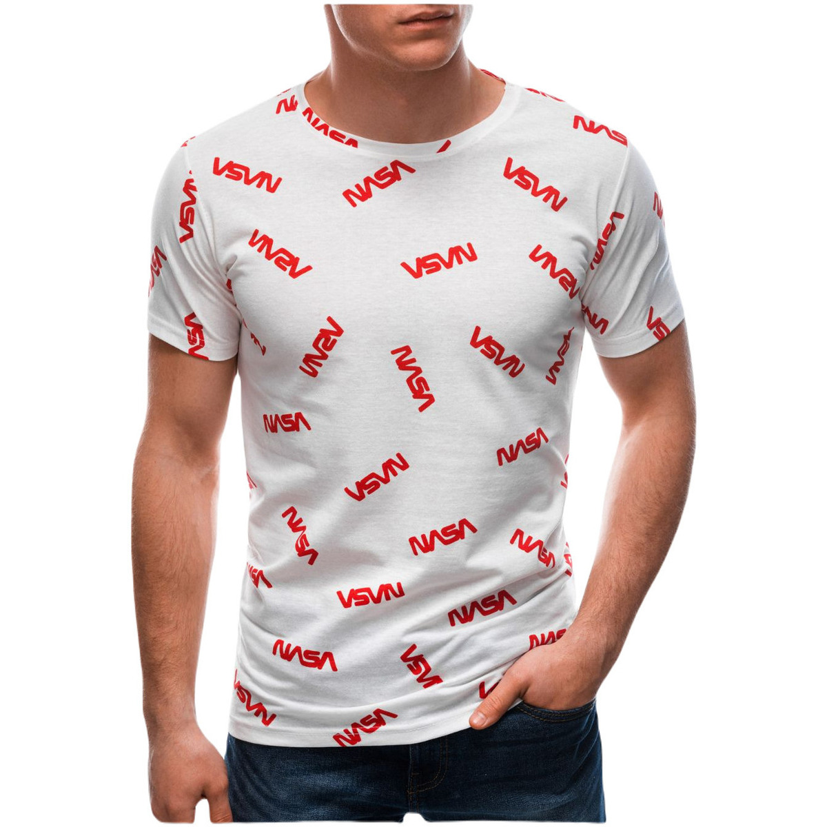 Deoti  Pánské tričko s potiskem Norton bílo-červená  ruznobarevne