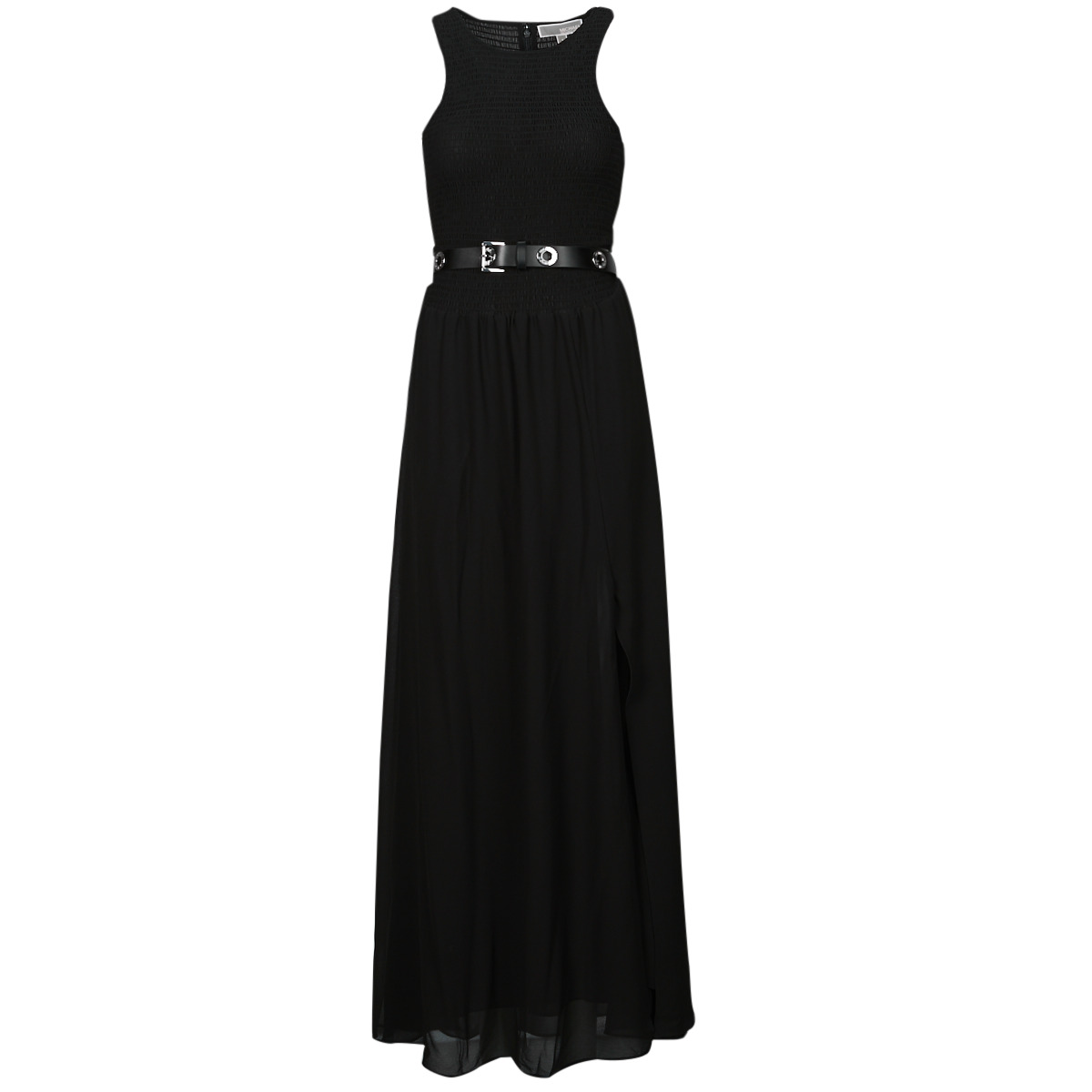 MICHAEL Michael Kors  SMOCKED MAXI DRESS  Černá