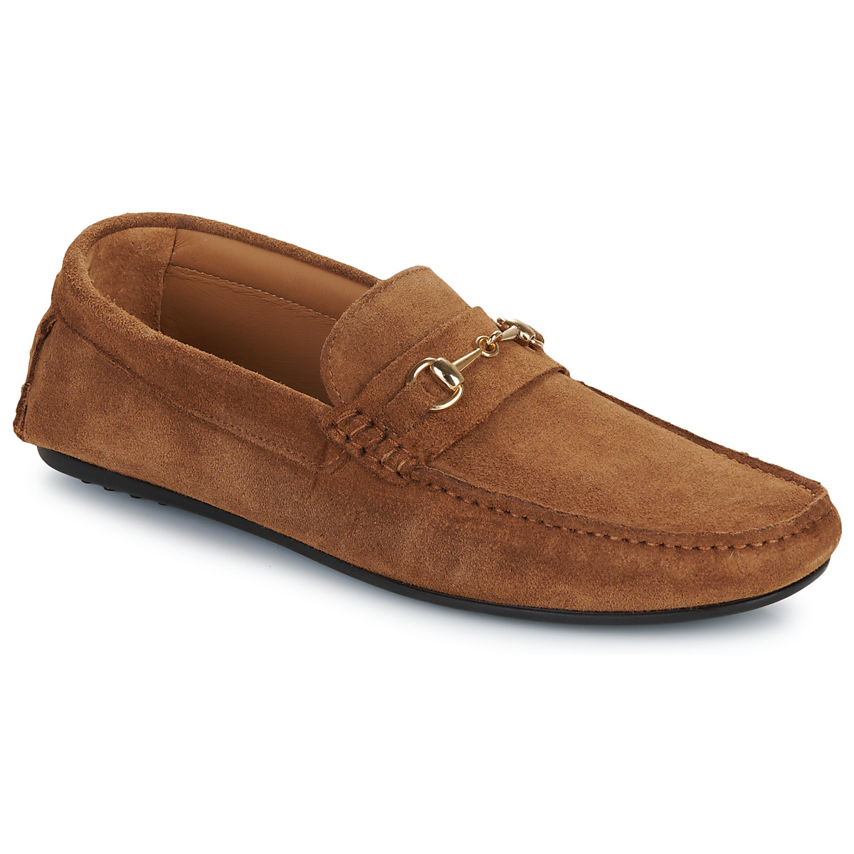 Selected  SLHSERGIO SUEDE HORSEBIT DRIVING SHOE  Hnědá