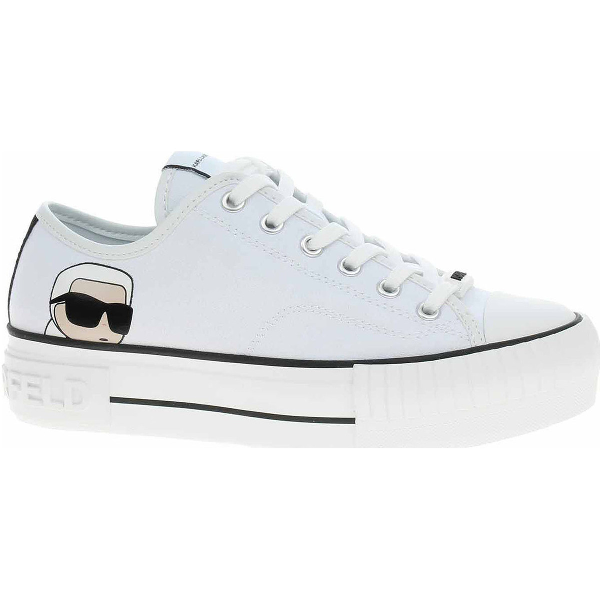 Karl Lagerfeld  Dámská obuv  KL60410N 911 White Canvas  Bílá