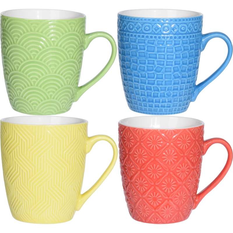 Hrnek sada 4 ks porcelánový 380 ml