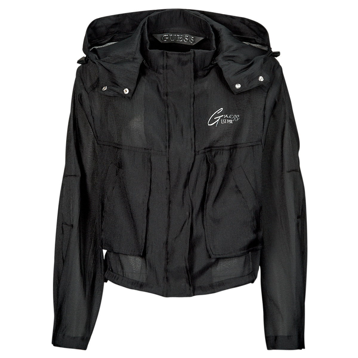 Guess  MIA ORGANDY JACKET  Černá