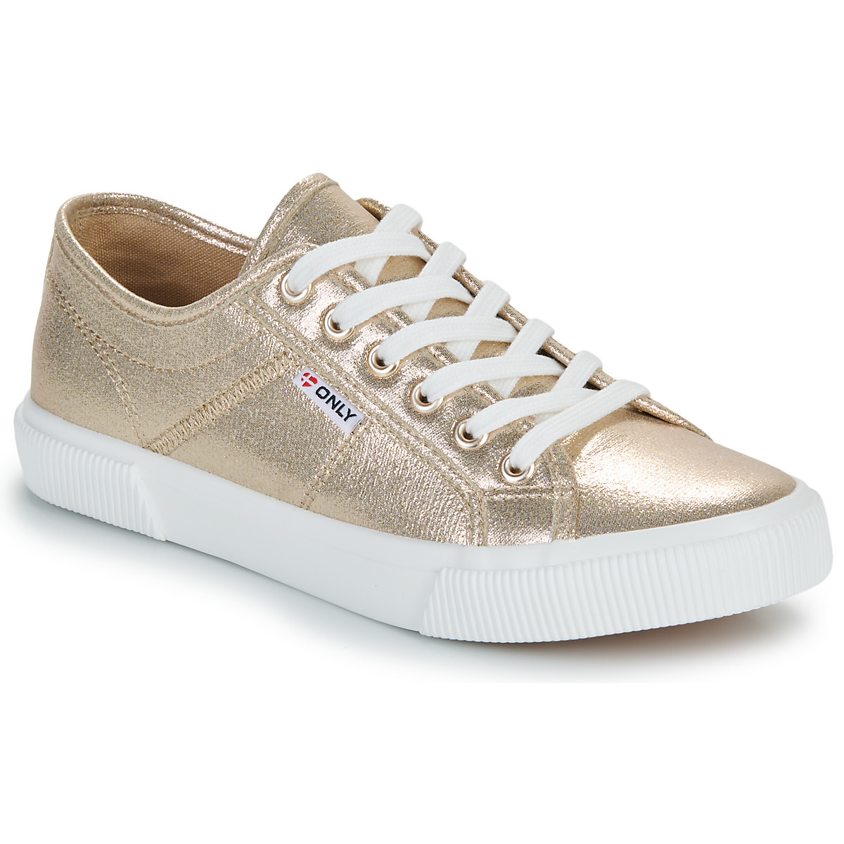 Only  ONLNICOLA CANVAS SNEAKER METALLIC  Zlatá