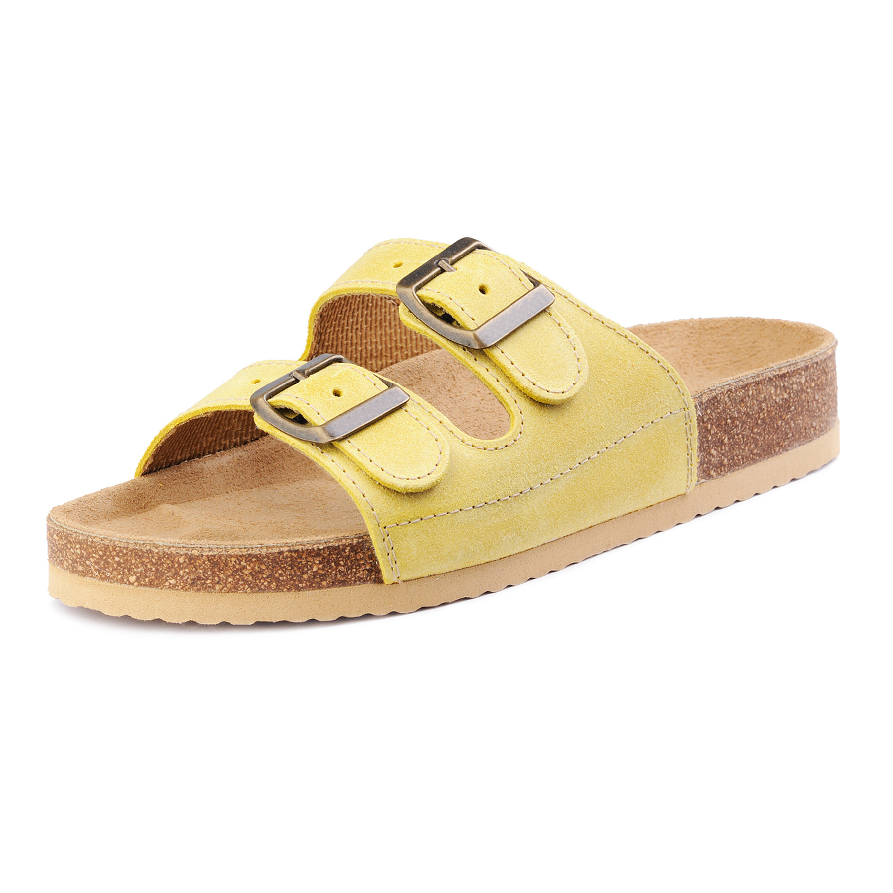 Dětské pantofle dvouprackové žluté Fusakle