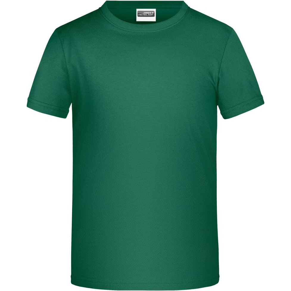 Dětské tričko krátký rukáv James & Nicholson - zelené, XS