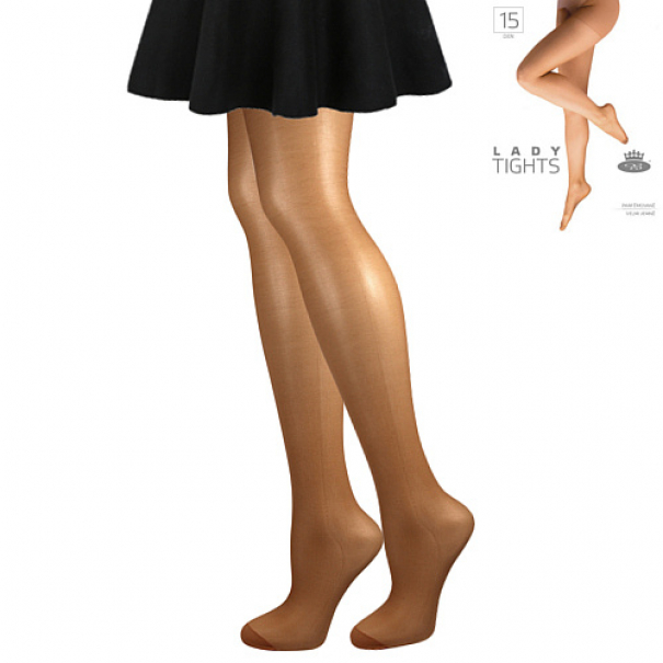 Punčochové kalhoty Lady B LADY tights 15 DEN - tmavě hnědé, S