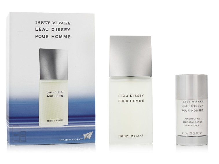 Issey Miyake L'Eau D'Issey Pour Homme - toaletní voda s rozprašovačem 75 ml + tuhý deodorant 75 ml