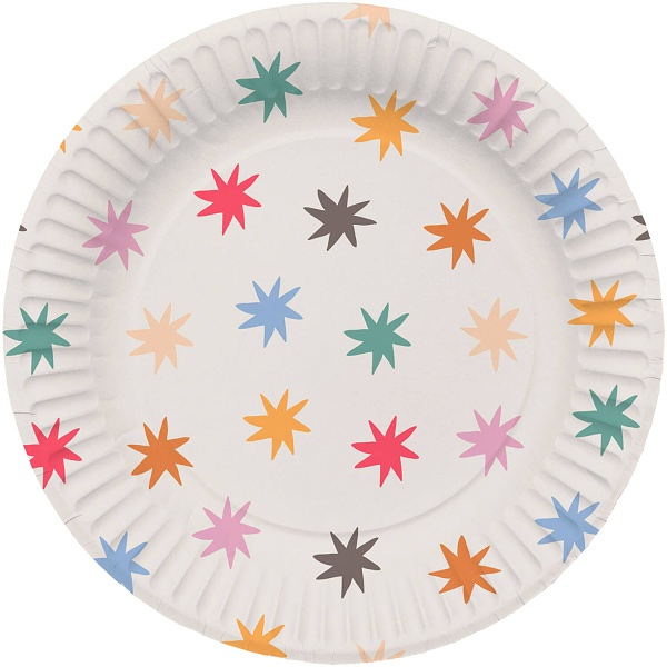 Talíře papírové Starburst 23 cm 8 ks