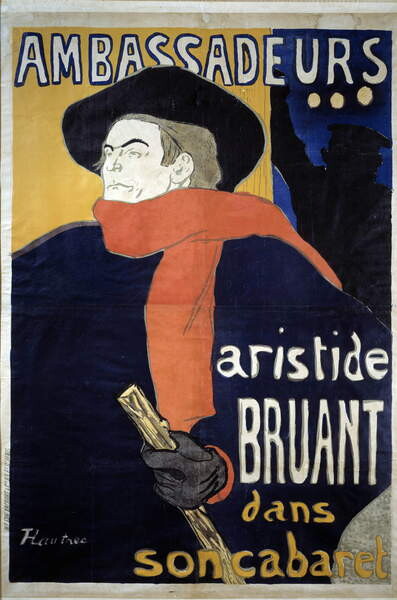 Toulouse-Lautrec, Henri de Toulouse-Lautrec, Henri de - Obrazová reprodukce Poster for Aristide Bruant, (26.7 x 40 cm)