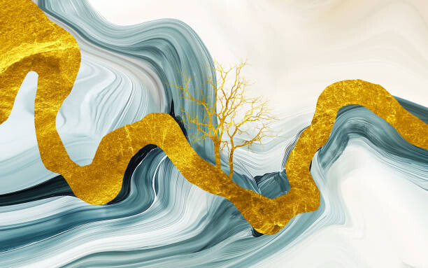 Luzhi Li Ilustrace Abstract artistic blue paint background texture,, Luzhi Li, (40 x 24.6 cm)
