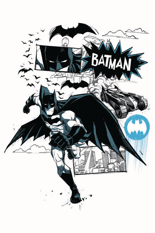 POSTERS Umělecký tisk Batman - Draw, (26.7 x 40 cm)