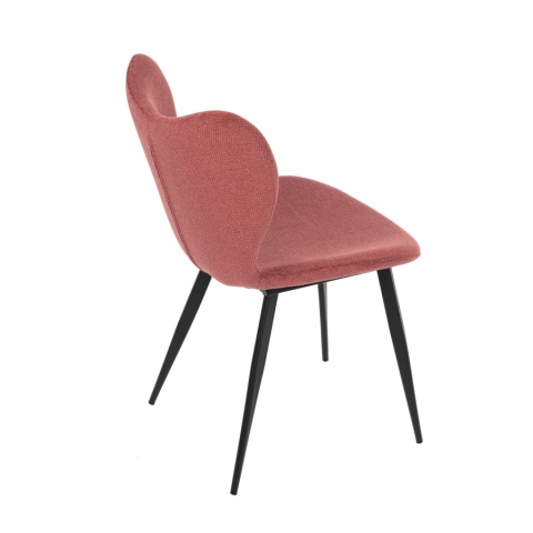 Jídelní židle červená látka černá kovová podnož DCL-1031 RED2 Autronic