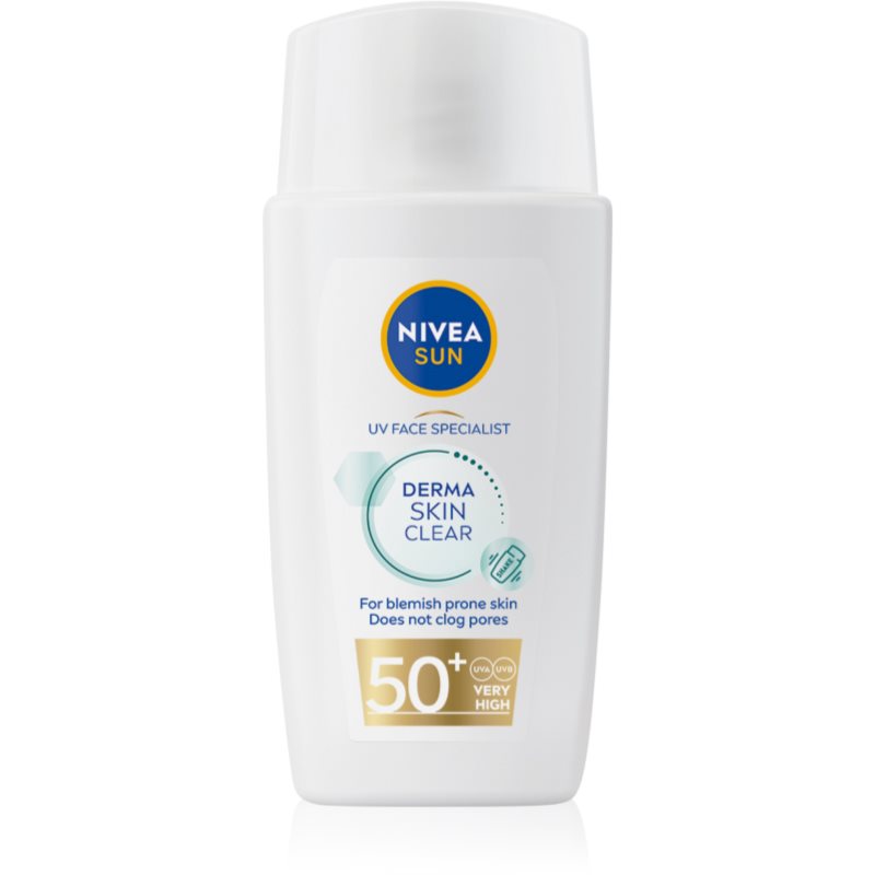 NIVEA SUN Derma Skin Clear pleťový krém na opalování pro pleť s nedokonalostmi SPF 50+ 40 ml