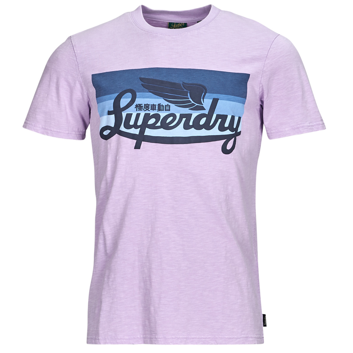 Superdry  CALI STRIPED LOGO T SHIRT  Fialová