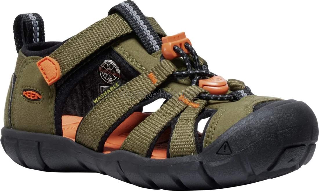 Seacamp II CNX children dark olive/gold flame Velikost: 27-28