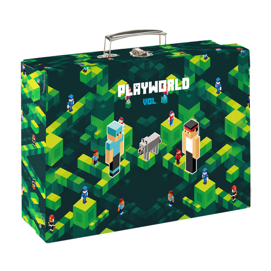 Oxybag Kufřík lamino hranatý A4 - Playworld Vol. III. -  6-05624