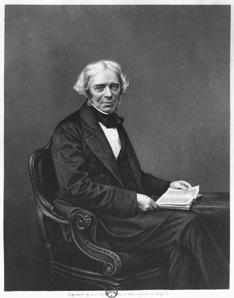 Mayall, John Jabez Edwin Paisley (1813-1901) Umělecká fotografie Portrait of Michael Faraday (1791-1867) engraved by D.J. Pound from a photograph (engraving), Mayall, John Jabez Edwin Paisley (1813-1901), (30 x 40 cm)