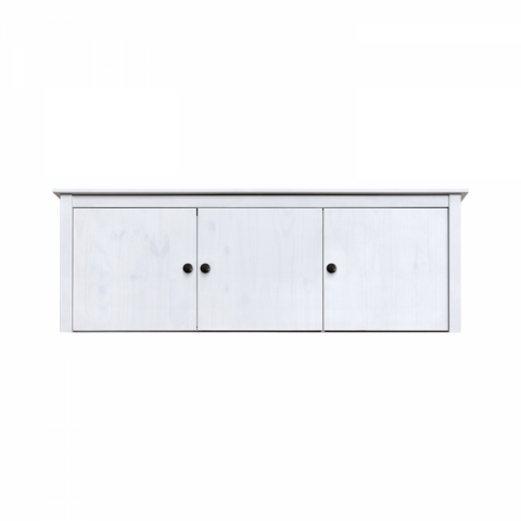 Nástavec masiv borovice 3dveřový TORINO bílý, kovové úchytky 8189BK Idea