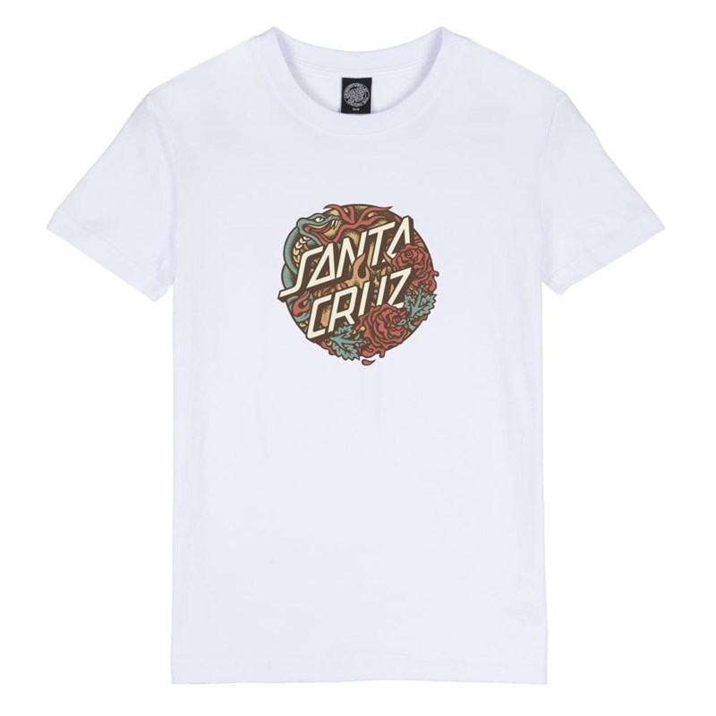 triko SANTA CRUZ - Dressen Snake Front T-Shirt White (WHITE) velikost: 14