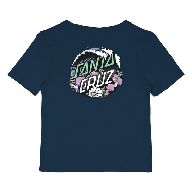 triko SANTA CRUZ - Mushroom Wave Dot Splice T-Shirt Tidal Teal (TIDAL TEAL)