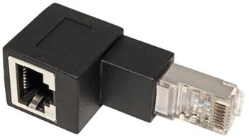 Redukce kat. 6a RJ45 M/F, lomená dolů