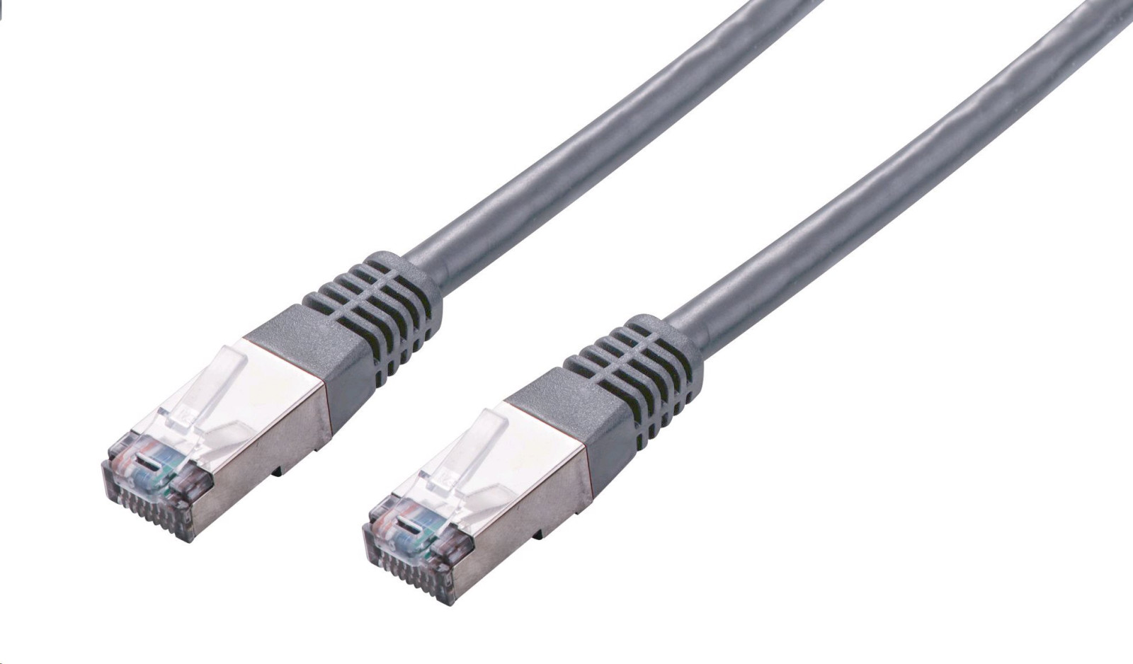 C-TECH Kabel patchcord Cat5e, FTP, šedý, 1m