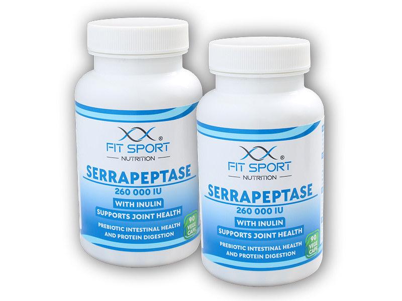 FitSport Nutrition 2x Serrapeptase 260.000 IU with Inulin 90 vege caps