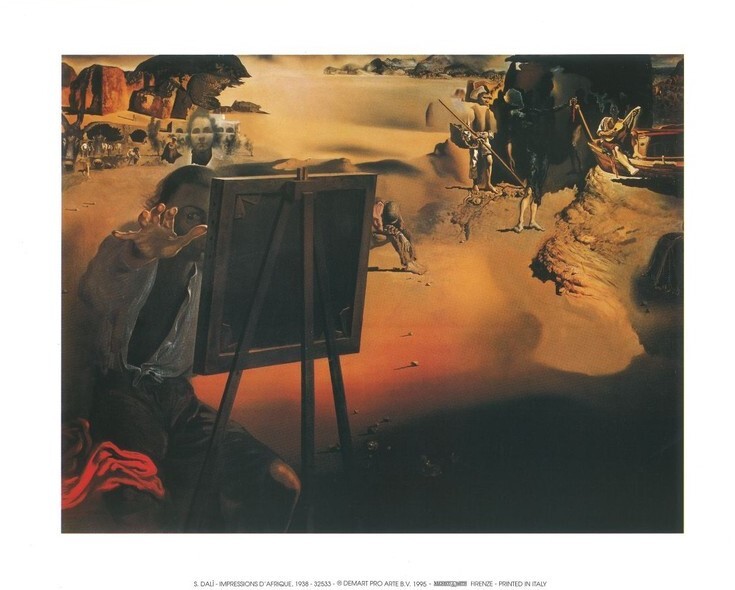 MIGNECO&SMITH Umělecký tisk Dojmy z Afriky, 1938, Salvador Dalí, (30 x 24 cm)