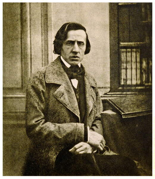 Bisson Freres Studio, Bisson Freres Studio, - Obrazová reprodukce Frédéric Chopin, 1849, (35 x 40 cm)
