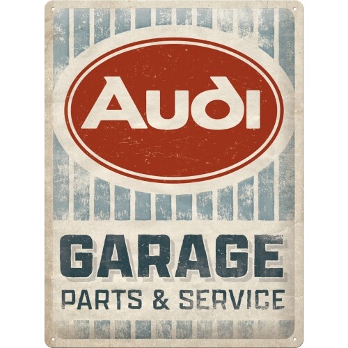 Postershop Plechová cedule Audi Garage - Parts & Service, (30 x 40 cm)