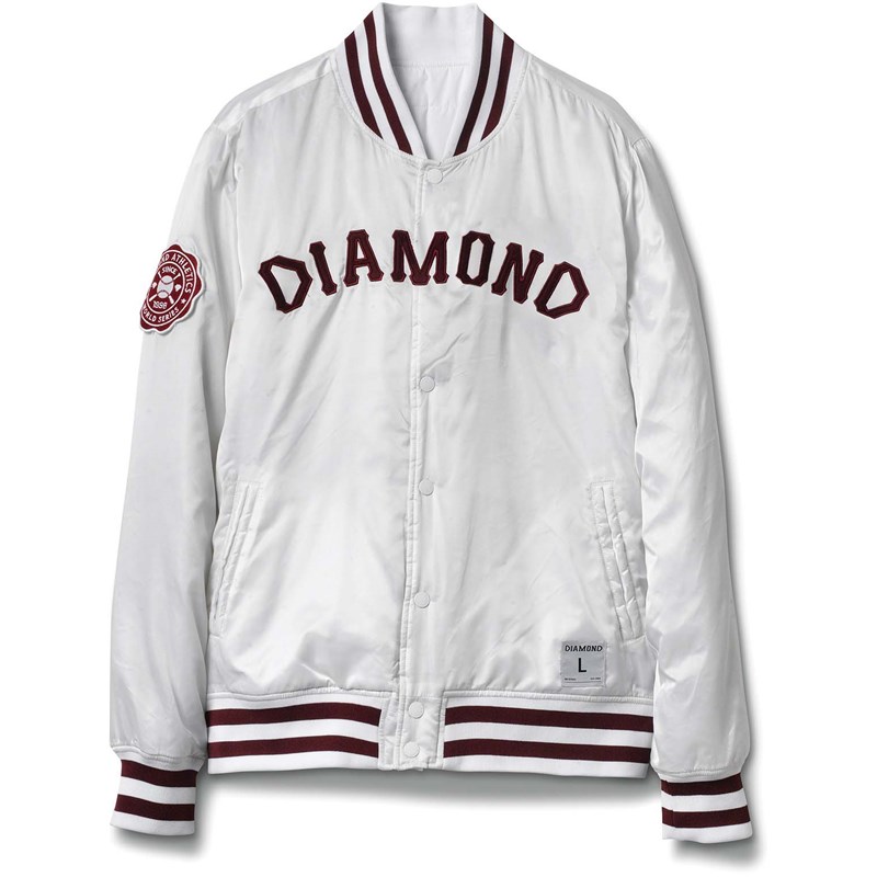 bunda DIAMOND - Dugout Varsity Jacket White (WHITE) velikost: L