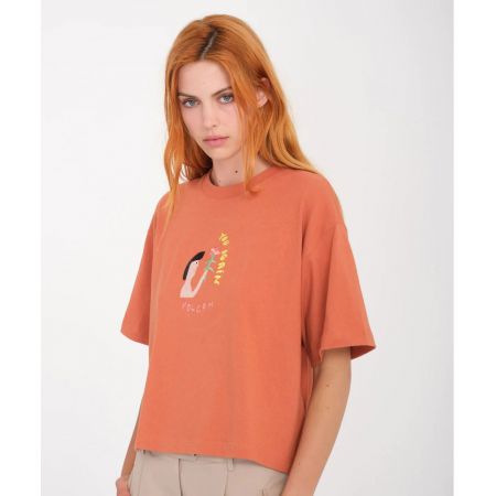 Triko Volcom Arthur Longo S/S Wms - Oranžová - L