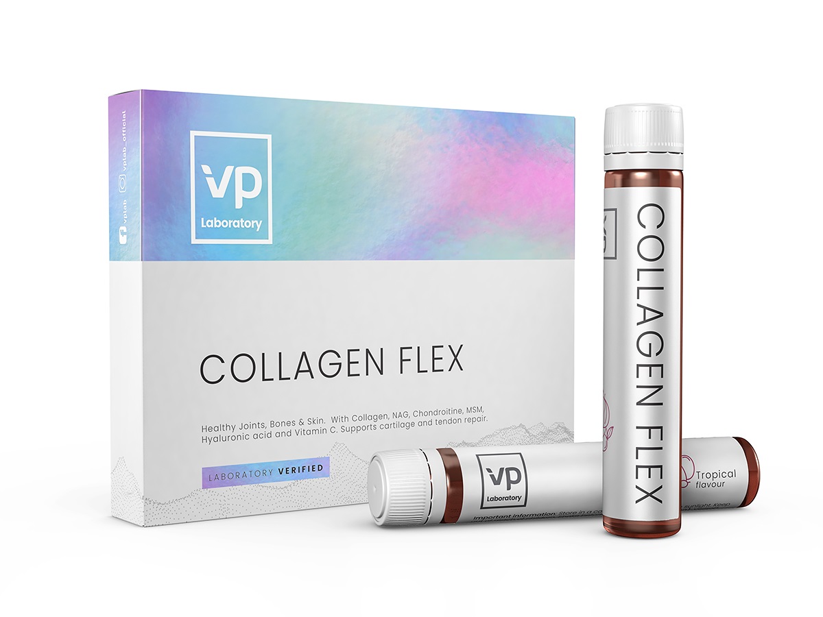 VPLab Collagen Flex 7 x 25 ml, komplexní směs pro podporu zdraví kloubů, Tropical