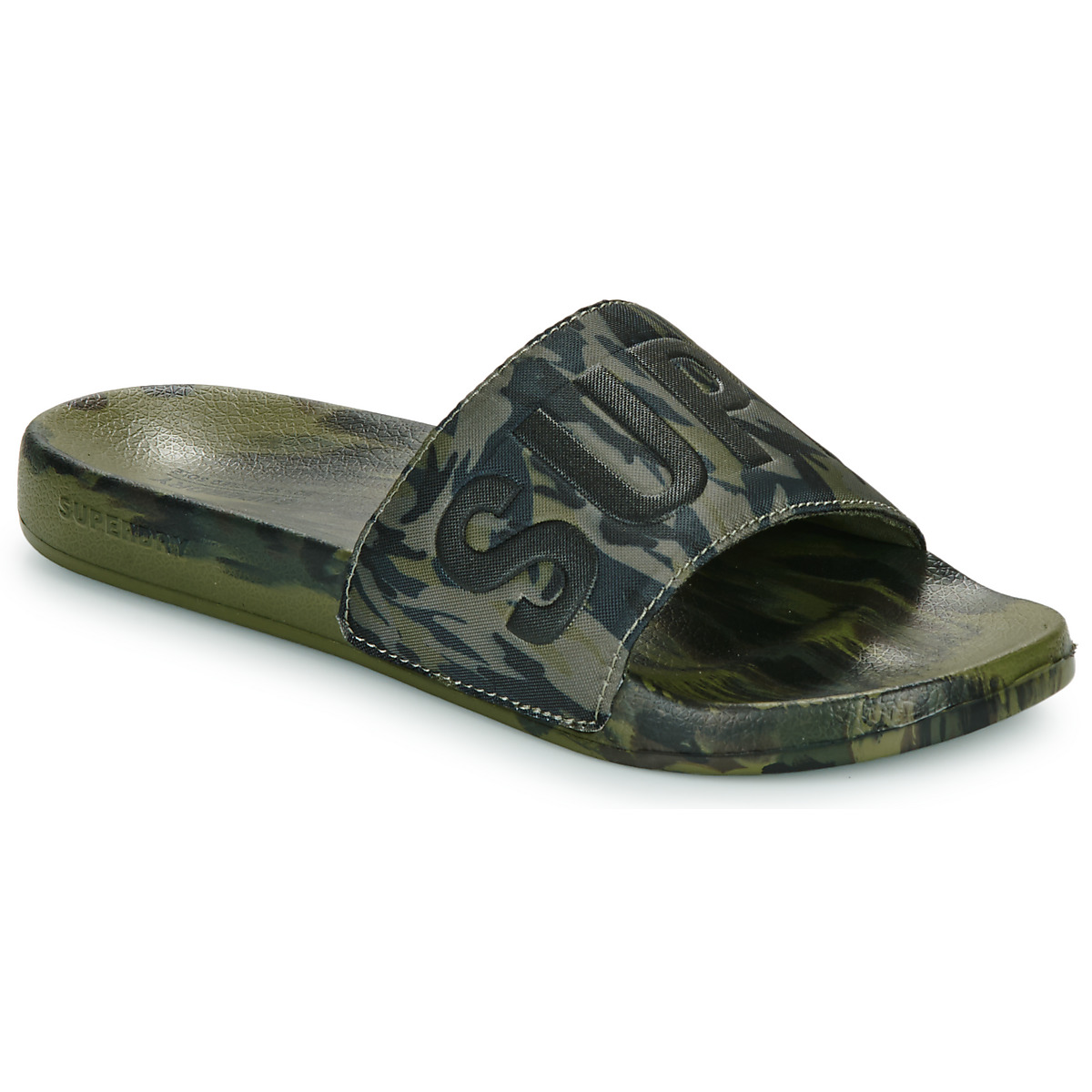 Superdry  Sandales De Piscine À Motif Camouflage Véganes  Zelená